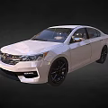 White Modern Sedan With Sleek Exterior And Black Alloy Wheels