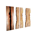Natural Stone Wood Slabs With Live Edge And Organic Texture Design