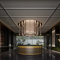 Sales Office Reception Front Desk 3d model