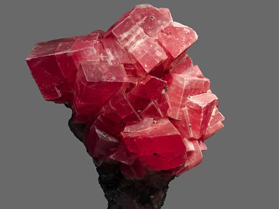 Red Crystal Gemstone Raw Material For Unique Jewelry With Geometric Shape 3d model