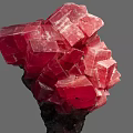 Red Crystal Gemstone Raw Material For Unique Jewelry With Geometric Shape