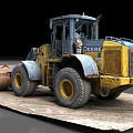 John Deere Functional Loader With Front Bucket Large Tires And Yellow Gray Body