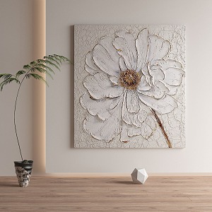 Modern plant painting decorative painting 3d model