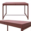 Modern Black Dining Table With Sleek Metal Frame And Storage Drawers