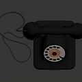 Vintage Rotary Phone Electronic Appliance With Classic Design And Mechanical Dial