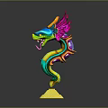 snake cobra venomous snake python reptile cold-blooded animal reptile 3d model