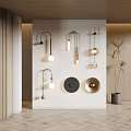 Modern Metal Wall Lamps With Geometric Shapes And Spherical Shades