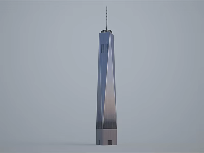 Tall Modern Skyscraper With Glass Facade And Spire Architectural Design 3d model