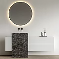 Modern sink basin cabinet 3d model