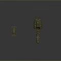 Green Military Weapon System With Two Units Satellite Dish And Missile Launch Compartments