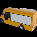 Yellow Food Truck With Open Side Door and Retractable Awning for Mobile Service