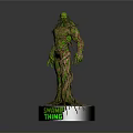 Swamp Thing Character Statue With Green Vines Roots And Plant Like Creature Features