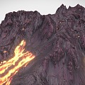 Volcanic Peak Mountain Range Volcanic Terrain 3d model