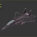 Modern Fighter Jet Model Design With Streamlined Body Cockpit And Tail Fins 3d model