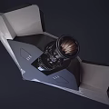 Futuristic White Passenger Aircraft With Sleek Design And 3D Model Concept