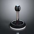 Modern Joystick Controller With Circular Base Sleek Rod And Ergonomic Grip 3d model
