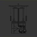 Iron frame large iron frame iron frame house factory industrial iron frame iron ladder rigid ladder work frame rigid scaffold 3d model