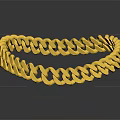 Elegant Shiny Gold Chain Bracelet With Intricate Link Design And Reflective Surface