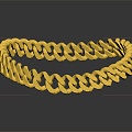 Gold Necklace Chain Thick Necklace Big Gold Necklace 3d model