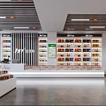 Modern Tobacco and Alcohol Store Interior With Neat Shelves And Diverse Products
