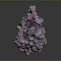 Natural Wood Stone Material With Purple Blue Glossy Crystal Structure Design