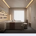 Elegant Modern Beauty Salon Treatment Room With Cozy Massage Beds And Soft Ambient Lighting