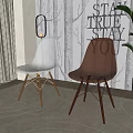 Transparent and Brown Dining Chairs with Acrylic Material and Metal Legs in Modern Home Interior