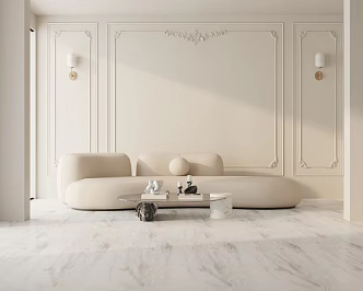 Modern three-seat sofa 3d model