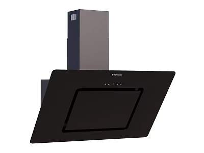 Modern Black Kitchen Range Hood With Sleek Efficient Ventilation Design For Home Cooking 3d model