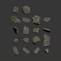 Natural Rough Stone Materials With Irregular Shapes For Construction And Design