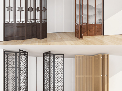 Chinese folding door model