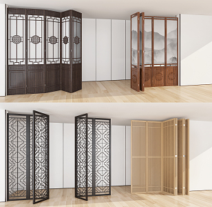 Chinese folding door 3d model