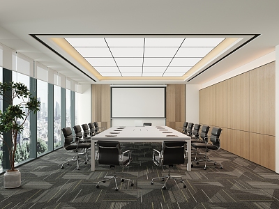 Modern Simple Meeting Room Office Meeting Room Training Meeting Room 3d model