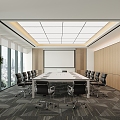 Modern Simple Meeting Room Office Meeting Room Training Meeting Room 3d model