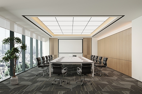 Modern Simple Meeting Room Office Meeting Room Training Meeting Room 3d model