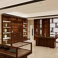Luxury Wine Cellar Interior With Wooden Racks Glass Display Cabinets And Marble Countertops