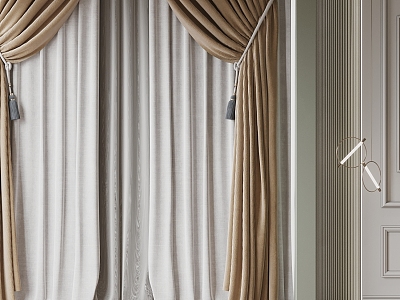 French Curtains 3d model