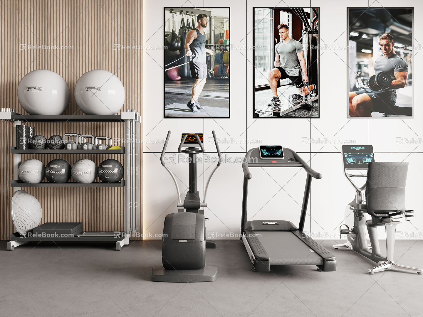 Modern Fitness Equipment 3d model