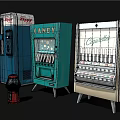 Commercial Equipment Featuring Beverage Candy Cigarette Vending Machines And Gumball Dispenser