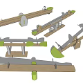 Various Wooden Seesaws For Kids With Different Designs Spring And Green Seats