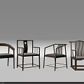 Modern Leisure Chairs With Wooden Frames Varied Back Designs And Comfortable Cushions