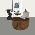 Side Table Coffee Table Corner Table Small Coffee Table Ornaments Books 3d model