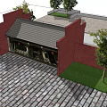 Traditional Ancient Chinese Architecture With Multi tiered Roofs Red Walls And Stone Steps