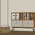 Modern Minimalist Wooden White Entryway Side Cabinet With Drawers Open Shelves And Natural Light