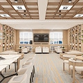 Library Reading Room 3d model