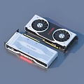 White Gaming Graphics Card With Dual Fan And RGB Lighting Design For PC Build