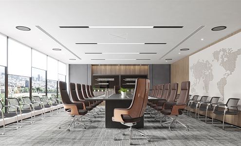 Modern Meeting Room Panoramic Meeting Room 3d model