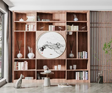 New Chinese Decorative Cabinet 3d model