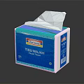 Branded Soft Facial Tissue Box With Blue White Packaging For Daily Household Use