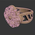 Ornate Gold Ring With Filigree Floral Carving And Intricate Openwork Design